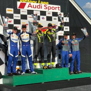 VOLT Racing and Blackdog Speed Shop on the Pirelli World Challenge Podium at VIR