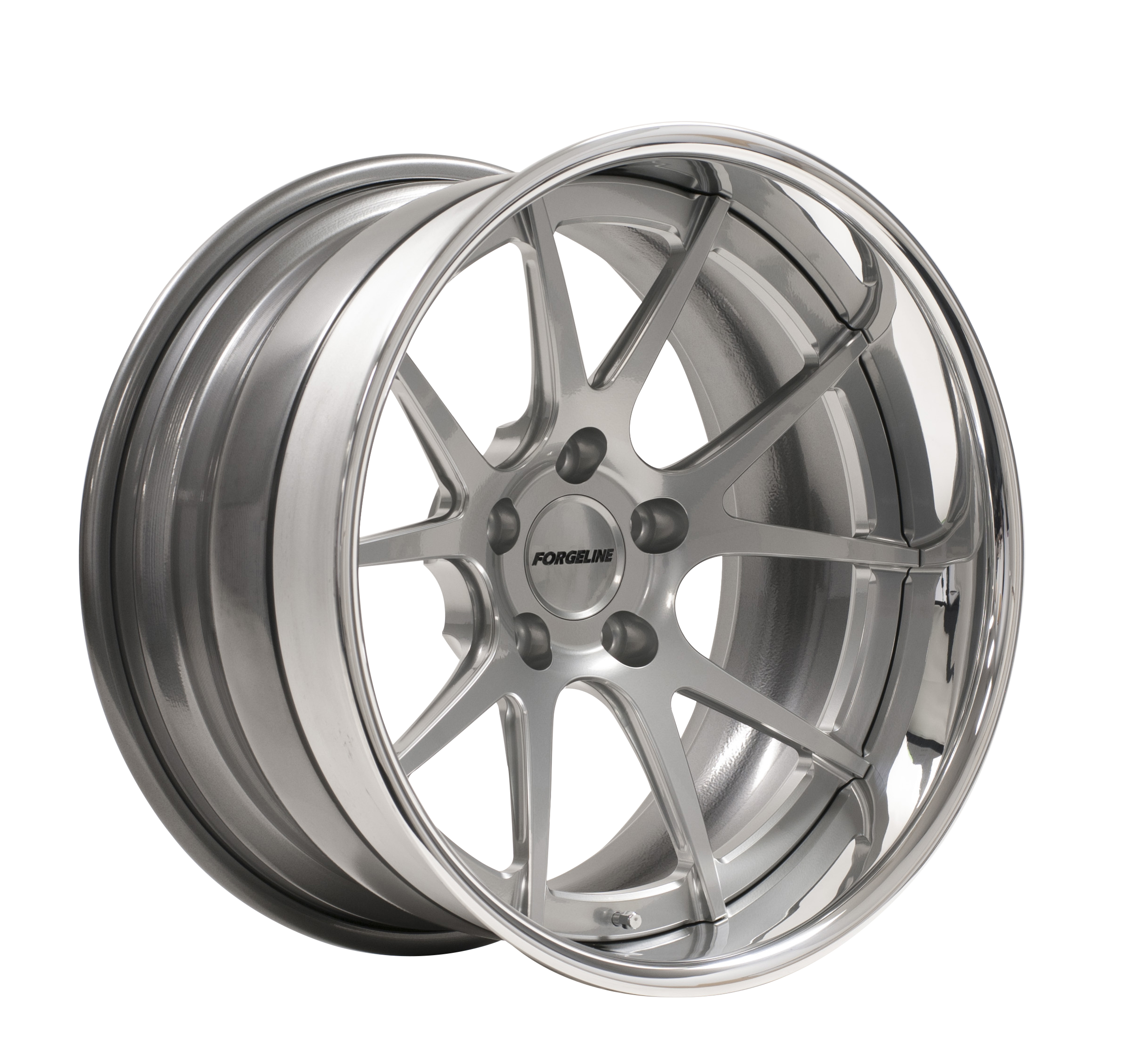 Forgeline GA3C Concave with Hyper Silver Center & Polished Outer