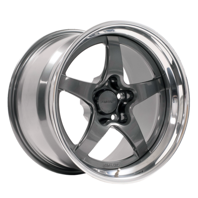 Forgeline GF3 Open Lug Finished with Gunmetal Center, Gunmetal Inner, and Polished Outer