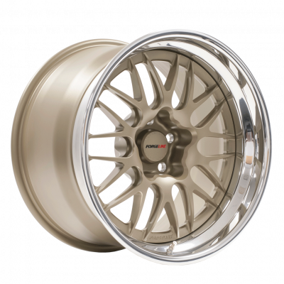 Forgeline GX3 Open Lug Finished with Light Anodized Bronze Center & Inner and Polished Outer