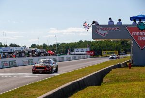 KohR Motorsports #60 Ford Mustang GT4 wins at Canadian Tire Motorsports Park on Forgeline one piece forged monoblock GS1R wheels