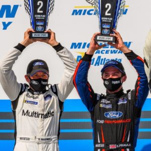 Scott Maxwell and Sebastion Priaulx Celebrate Their Second Place Finish at Road Atlanta