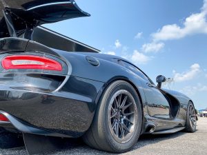 Black Dodge Viper on Forgeline GS1R-6 Beadlock at 2021 MITM Elite