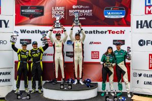 IMSA Michelin Pilot Challenge Lime Rock GS Podium