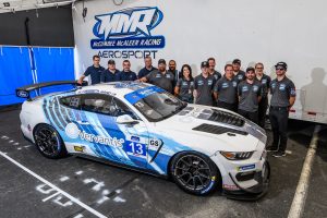  no. 13 McCumbee McAleer Racing Ford Mustang GT4 on Forgeline GS1R wheels at VIR