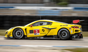 Pratt Miller Motorsports Chevrolet Corvette C8 Z06 GT3.R Testing at Sebring on Forgeline One Piece Forged Monoblock SS1R-GT Wheels