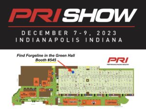 2023 PRI Show Floor Plan, See Forgeline in the Green Hall Booth #545